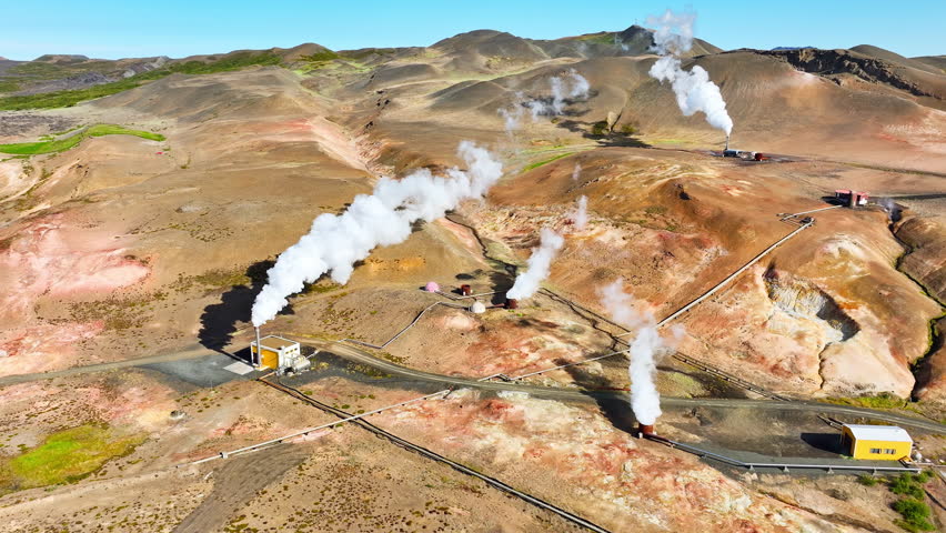Geothermal Energy Power Plant Working in Iceland, Future Green Energy
