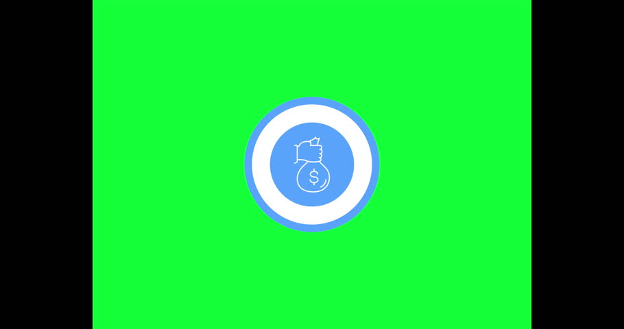 Payment 3D icon. Payment Icon. Pay Icon on Coin Rotation. With Green Screen