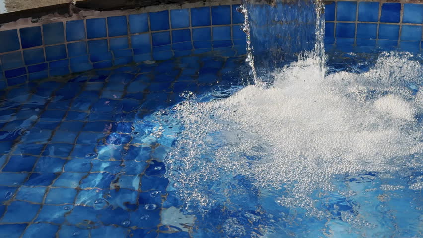 Liquid Water Fountain Pool in a Park Place Video