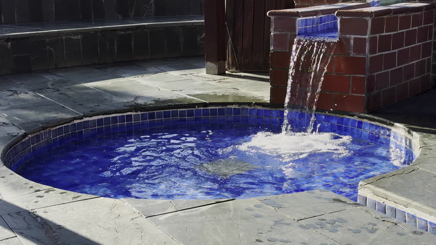 Liquid Water Fountain Pool in a Park Place Video
