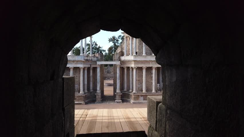 Access to the Roman theater of Merida, Spain