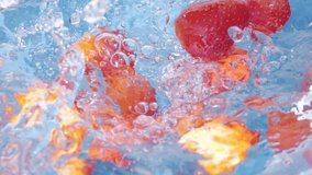 Fresh organic strawberries splashing into waterin slow motion 300fps - Powered by Shutterstock - Get 15% off with code: PIKWIZARD15