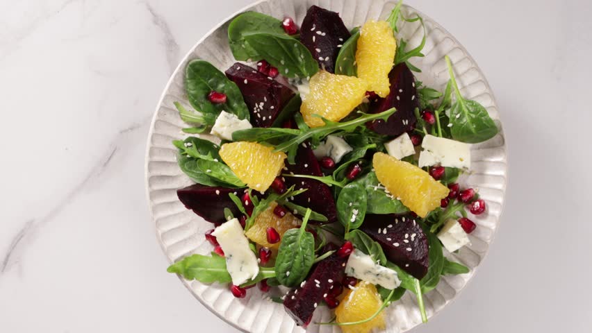 beetroot salad with orange and cheese food rotation