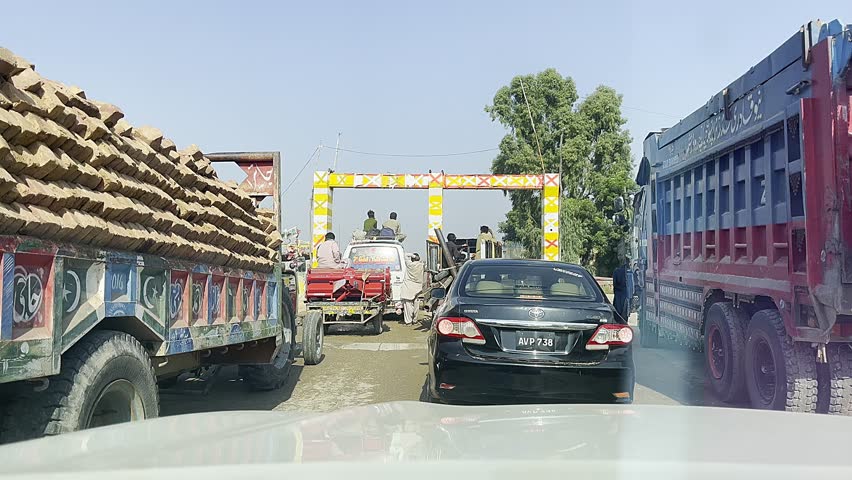 View of beautiful landscape of rural areas in Sindh, Pakistan on October 18, 2024.