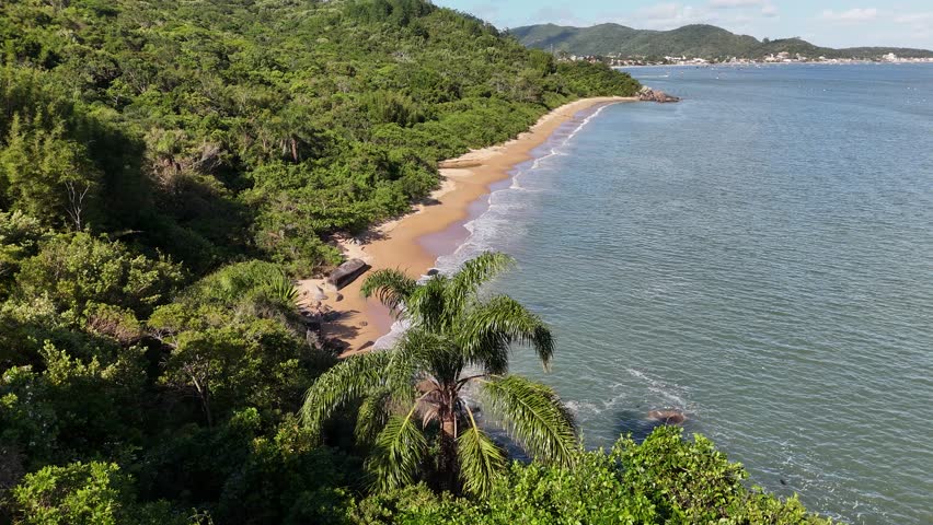 Cardoso Beach, Costeira de Zimbros Trail - Parque Natural Municipal Costeira de Zimbros - Bombinhas, Santa Catarina, Brazil