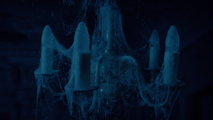 Ghost Moves Chandelier In Dark Old Mansion