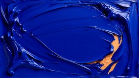 Abstract Cobalt Blue and Copper Impasto Painting with Central Void - Powered by Shutterstock - Get 15% off with code: PIKWIZARD15