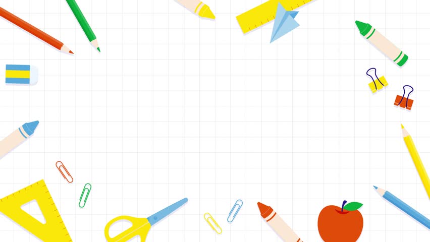 back to school background with hand drawing animation on a notebook