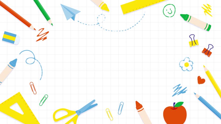 back to school background with hand drawing animation on a notebook