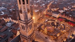 Explore Bruges at night with a festive Christmas market and stunning city views - Powered by Shutterstock - Get 15% off with code: PIKWIZARD15