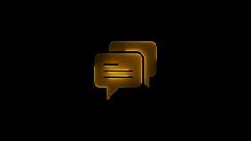 Animation of glowing neon Chat message icon animation . Speech bubbles with messages symbol. chatting bubble messages icon. - Powered by Shutterstock - Get 15% off with code: PIKWIZARD15