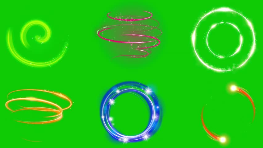 Light swirl green screen 4k, Easy editable green screen video, high quality vector 3D illustration. Top choice green screen background.