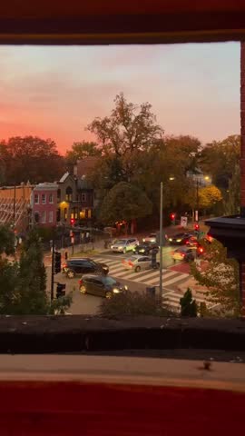Aerial View of Dover, Delaware during Autumn at Dusk.