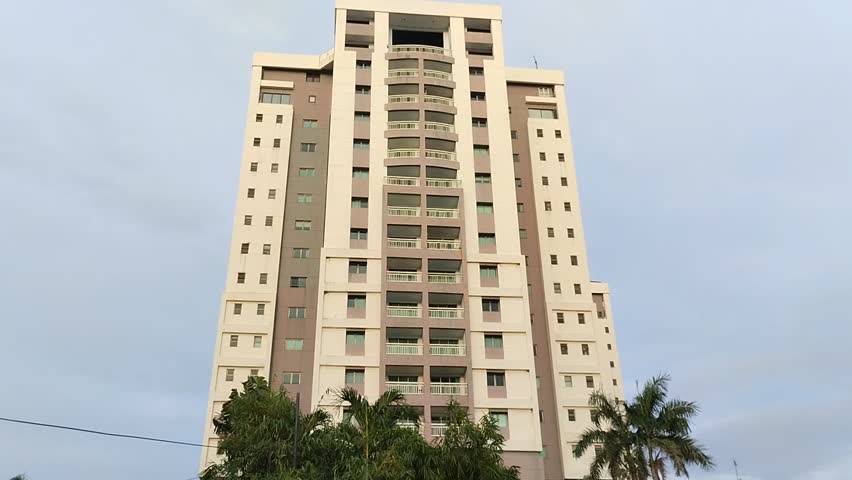 luxury apartment building with modern design in Indonesia