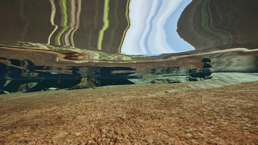 Beautiful Ocean To An Abandoned Island Smooth Shot From Water To Island