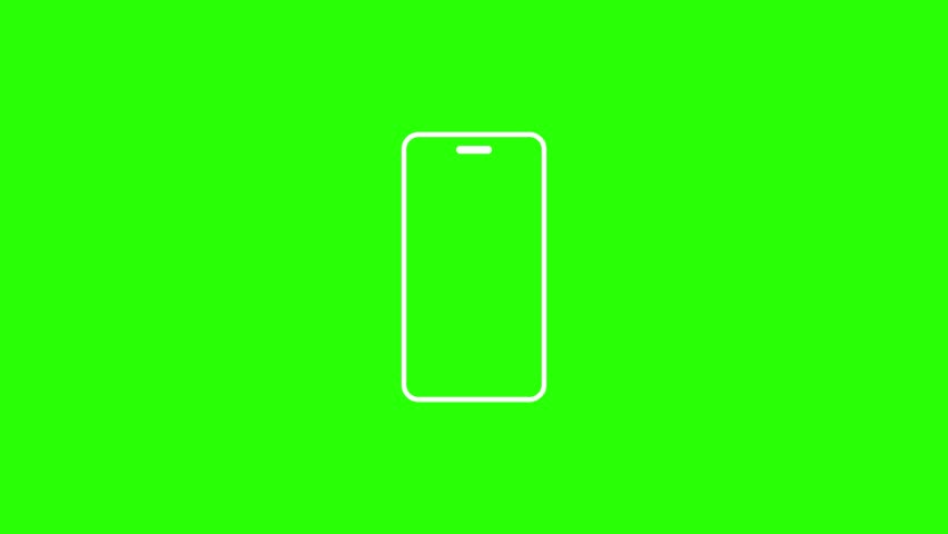 Animation to rotate the Phone to landscape on green screen