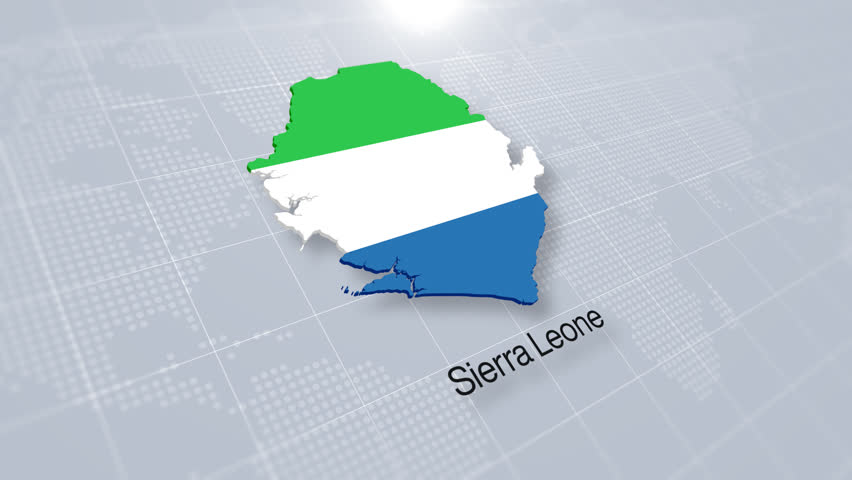Sierra Leone Country Map Displayed On A Modern Clean White Background. Map Of Sierra Leone