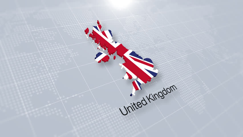 United Kingdom Country Map Displayed On A Modern Clean White Background. Map Of UK