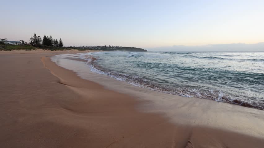 Morning view of Curl Curl Beach, Sydney, Australia.