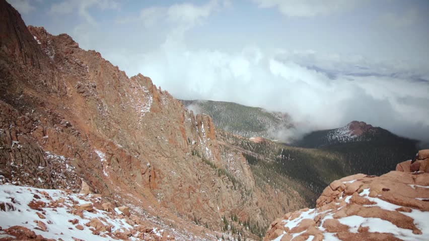 Timelapse view of mountains and clouds from Pike