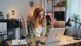 Frustrated businesswoman having software problems with laptop, angry woman get nervous seeing error or mistake notification at computer screen, mad employee experience virus attack or app malfunction. - Powered by Shutterstock - Get 15% off with code: PIKWIZARD15