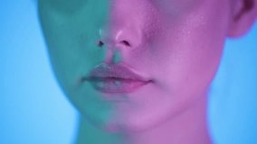 Close-Up Of Woman's Face Wearing And Adjusting Medical Surgical Disposable Face Mask - Powered by Shutterstock - Get 15% off with code: PIKWIZARD15