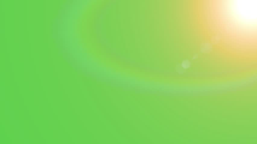 Optical lens flare effect on green screen backgound