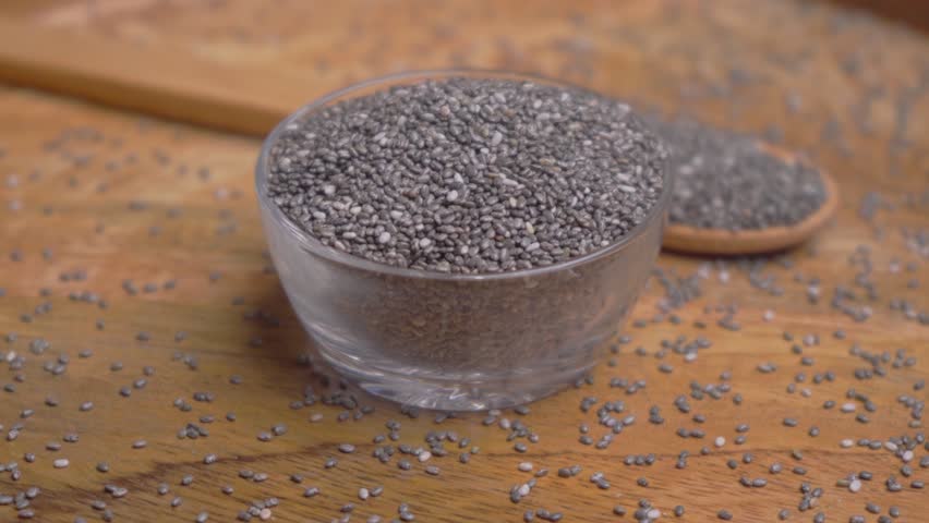 Rotating Shot of Chia Seeds