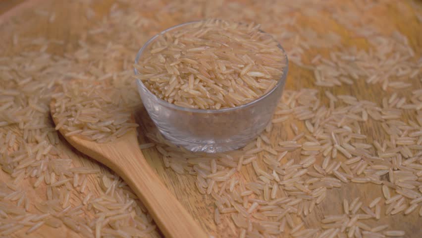Rotating Shot of Brown Rice