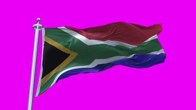 National Flag of South Africa Animation - South Africa Flag Waving in Loop and Textured 3d Rendered on a green screen background, Loopable - Powered by Shutterstock - Get 15% off with code: PIKWIZARD15