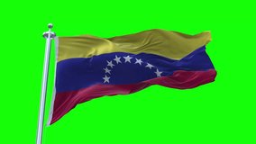 National Flag of Venezuela Animation - Venezuela Flag Waving in Loop and Textured 3d Rendered on a green screen background, Loopable - Powered by Shutterstock - Get 15% off with code: PIKWIZARD15