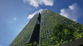 Green Skyscrapers Emerges With Blue Sky, Eco-Friendly Vision - Powered by Shutterstock - Get 15% off with code: PIKWIZARD15