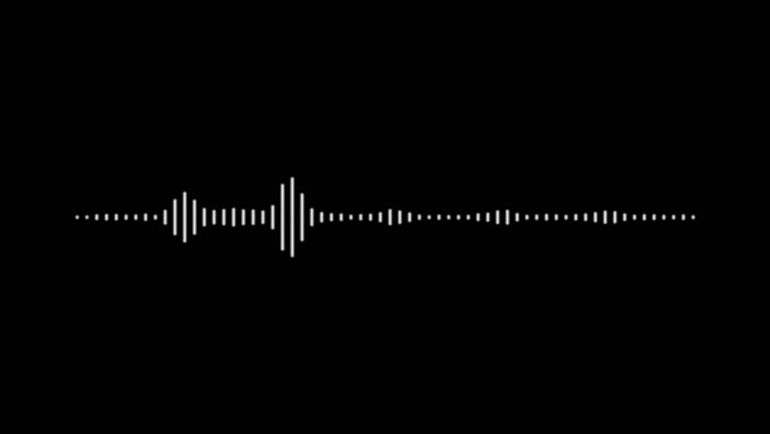 white video footage of audio visualizer on black and white background white video footage of audio visualizer on black background. Abstract music waves oscillation. Futuristic sound wave visualization
