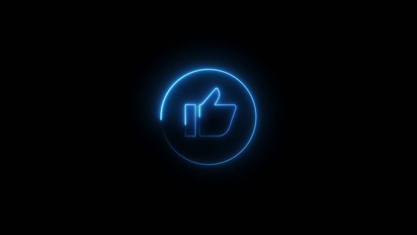 simple neon glowing like icon in circle animation concept .neon line like icon on background - Powered by Shutterstock - Get 15% off with code: PIKWIZARD15