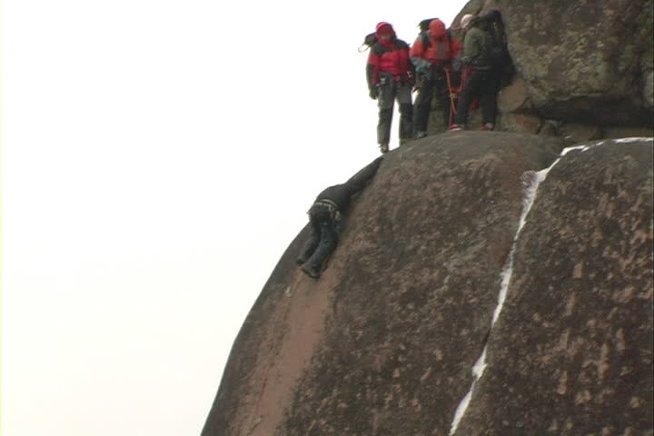 The Ascent of the climber on mountain.