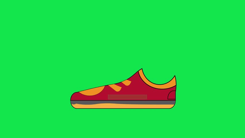 Shoe Pop up animation green screen. A high-quality, dynamic animation perfect for enhancing digital projects with engaging visuals.