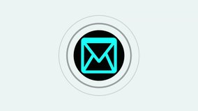 Email icon with check sign indicates message status. Glowing neon Email icon isolated on black background. - Powered by Shutterstock - Get 15% off with code: PIKWIZARD15