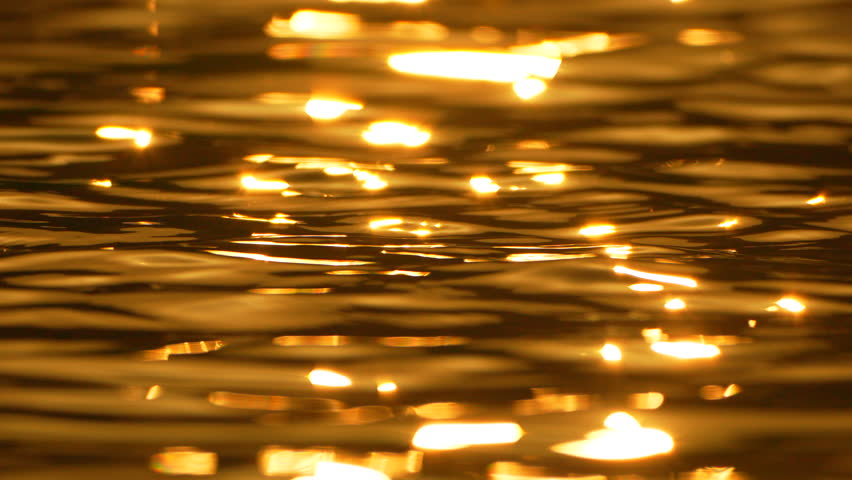 Water Reflections Sunlight Golden Glimmering Closeup