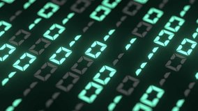 digital binary numbers retro computer language programming 3d animation loop. Can be used to represent big data calculator, data encryption or machine learning artificial intelligence - Powered by Shutterstock - Get 15% off with code: PIKWIZARD15