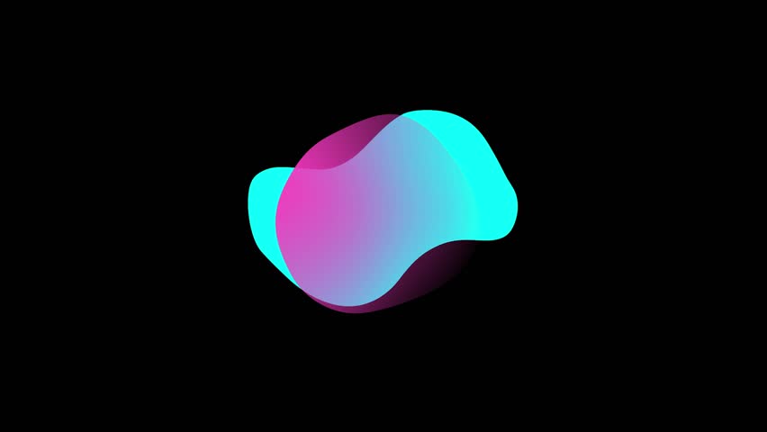 Abstract blob shape gradient 4k animation on black background
abstract technology or biotech or science gradient shape hd  animation on black or overlay background