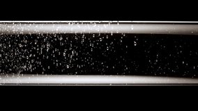 Macro shot of fine air bubbles rising in water in glass test tube on black background. Effervescent tablet aspirin. The medicine concept, health care, treatment. Slow motion. - Powered by Shutterstock - Get 15% off with code: PIKWIZARD15