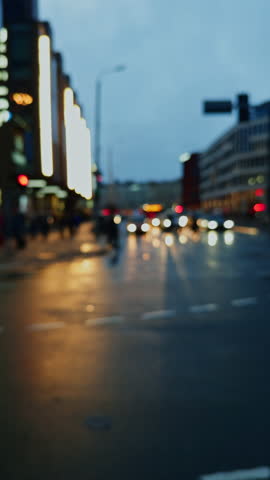 Urban Evening Amazing and Stunningly Blurry Images of City Street Lights at Dusk Captured in HighQuality 4K Resolution