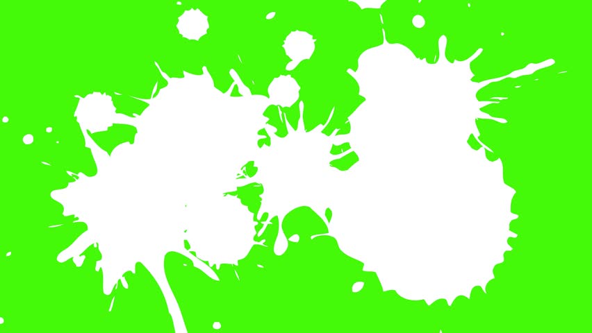 white paint splash 4k animation with green screen abstract artistic paint splash with chroma key background