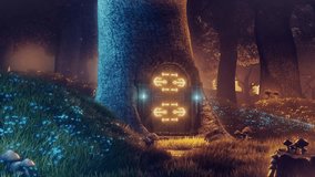 The Mystical Door Gateway in the Enchanted Forest - Seamless Loop - Fantasy Nature Landscape - Powered by Shutterstock - Get 15% off with code: PIKWIZARD15