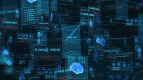 Futuristic fictional interface for ai driven healthcare, remote patient monitoring, online medical consultation and diagnosis, artificial intelligence medical imaging (3d render) - Powered by Shutterstock - Get 15% off with code: PIKWIZARD15