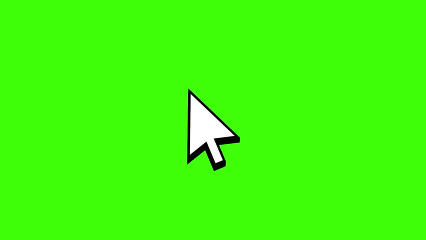 3D Cursor or pointer with black outline 4k animation on green background
3D Click cursor or arrow HD animation with chroma key background
Clicking pointer animation 4k with green screen