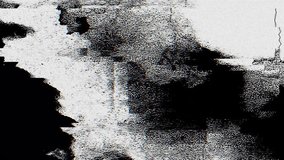 Black and white abstract texture animation with glitch screen effect. 4K Quality Footage - Powered by Shutterstock - Get 15% off with code: PIKWIZARD15