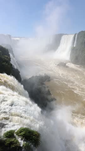 Iguazu Falls or Iguaçú Falls (Cataratas do Iguaçú, in Portuguese) are waterfalls of the Iguazu River on the border of Argentina and the Brazilian state of Paraná. UNESCO World Heritage Site.