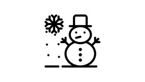 Snowman with hat, buttons, falling snowflake. Perfect for winterthemed designs, greeting cards, holiday promotions, and festive decorations. - Powered by Shutterstock - Get 15% off with code: PIKWIZARD15