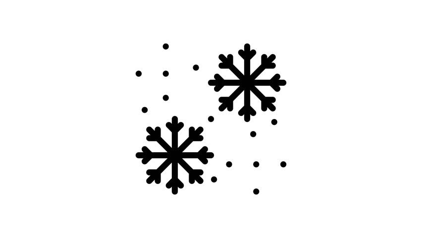 Weather snow snowflakes in a blue circle with small circles on a white background. Suitable for winterthemed designs, greeting cards, and holiday decorations.
